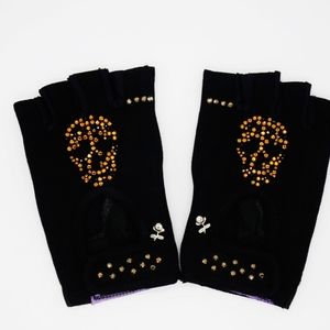 LEOPARD SKULL 💀 SWAROVSKI EMBELLISHED EXERCISE GLOVE